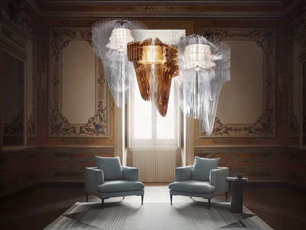 Slamp Aria M Chandelier Transparent