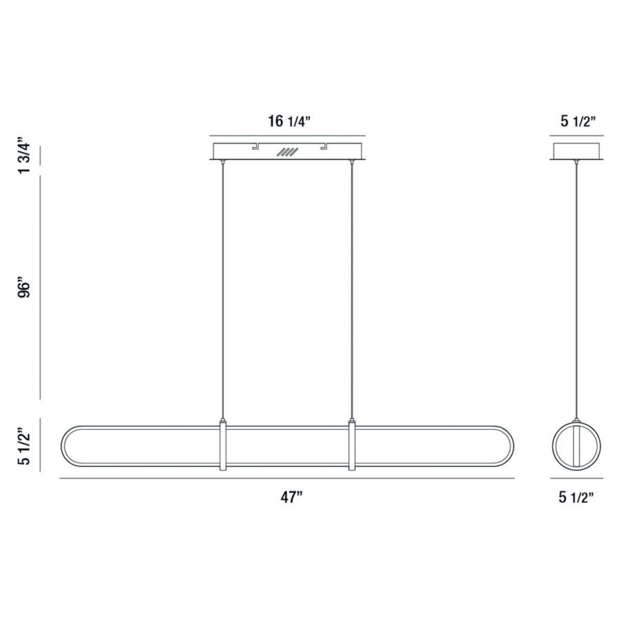 Eurofase Berkley Linear Chandalier Matt Back - Image 3