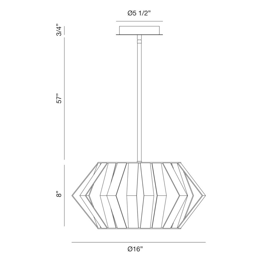 Eurofase Bevelo 3 Light Pendant Semi Flushmount - Image 5