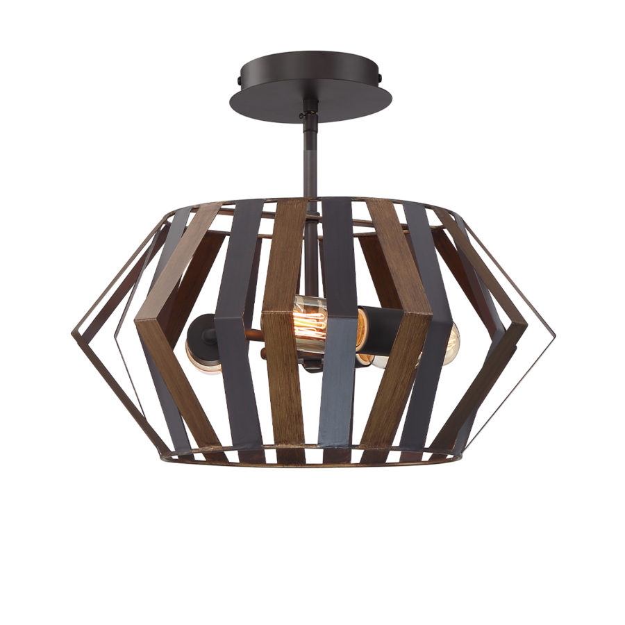 Eurofase Bevelo 3 Light Pendant Semi Flushmount - Image 2