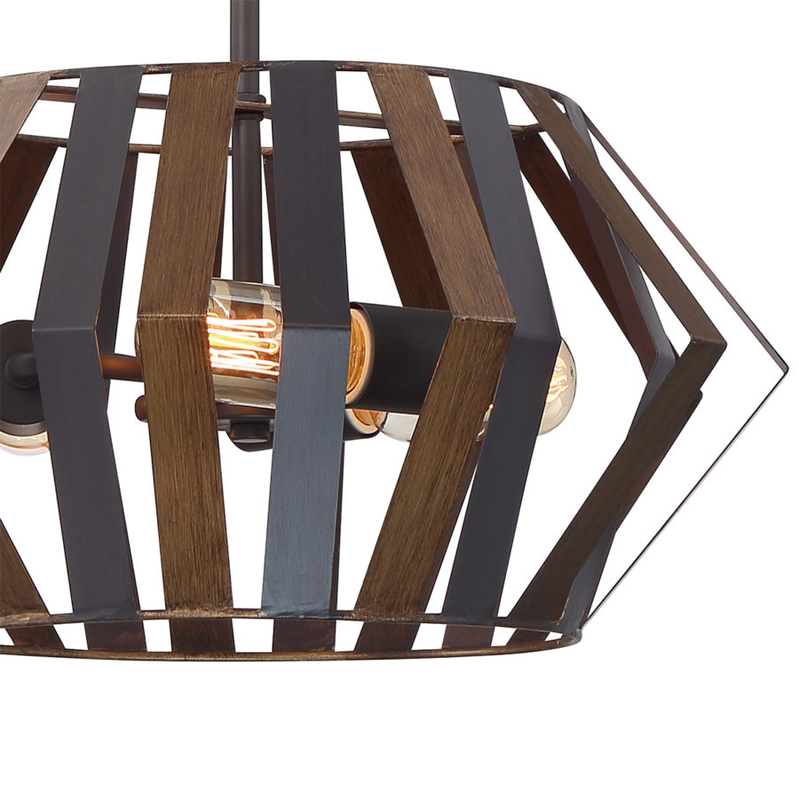 Eurofase Bevelo 3 Light Pendant Semi Flushmount - Image 3