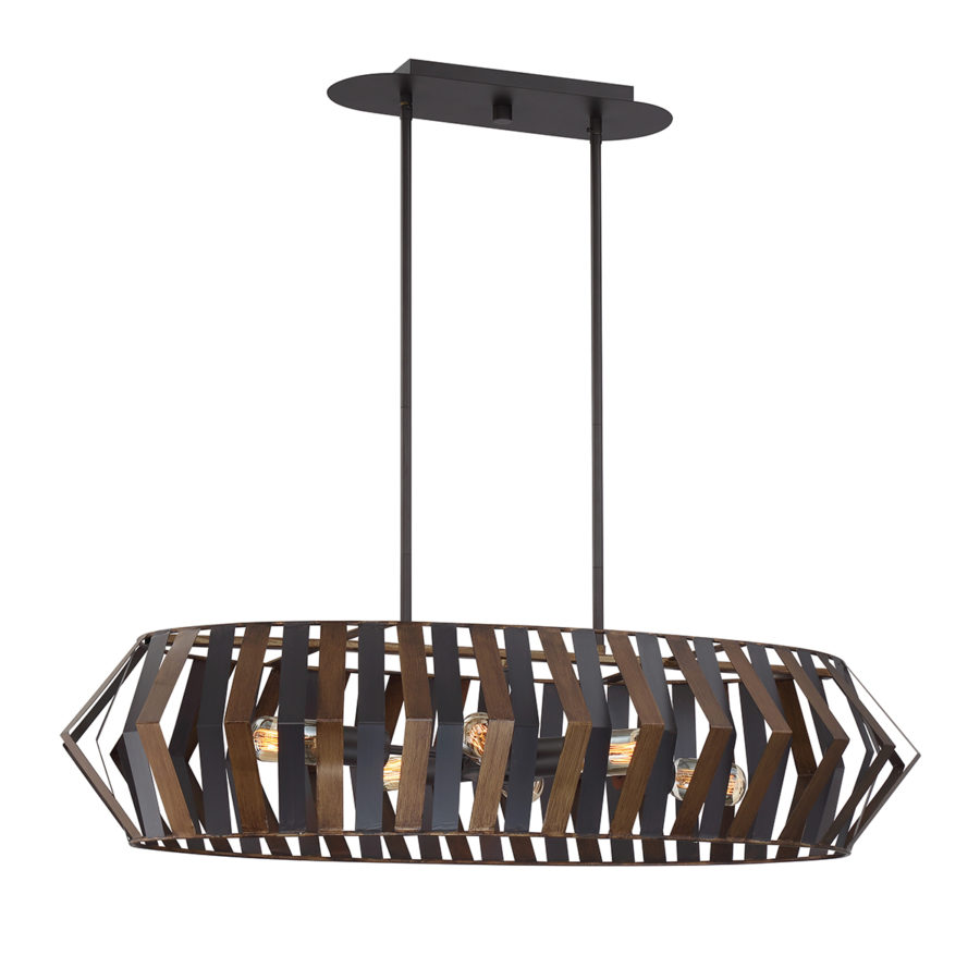Eurofase Bevelo 6 Light Oval Chandelier