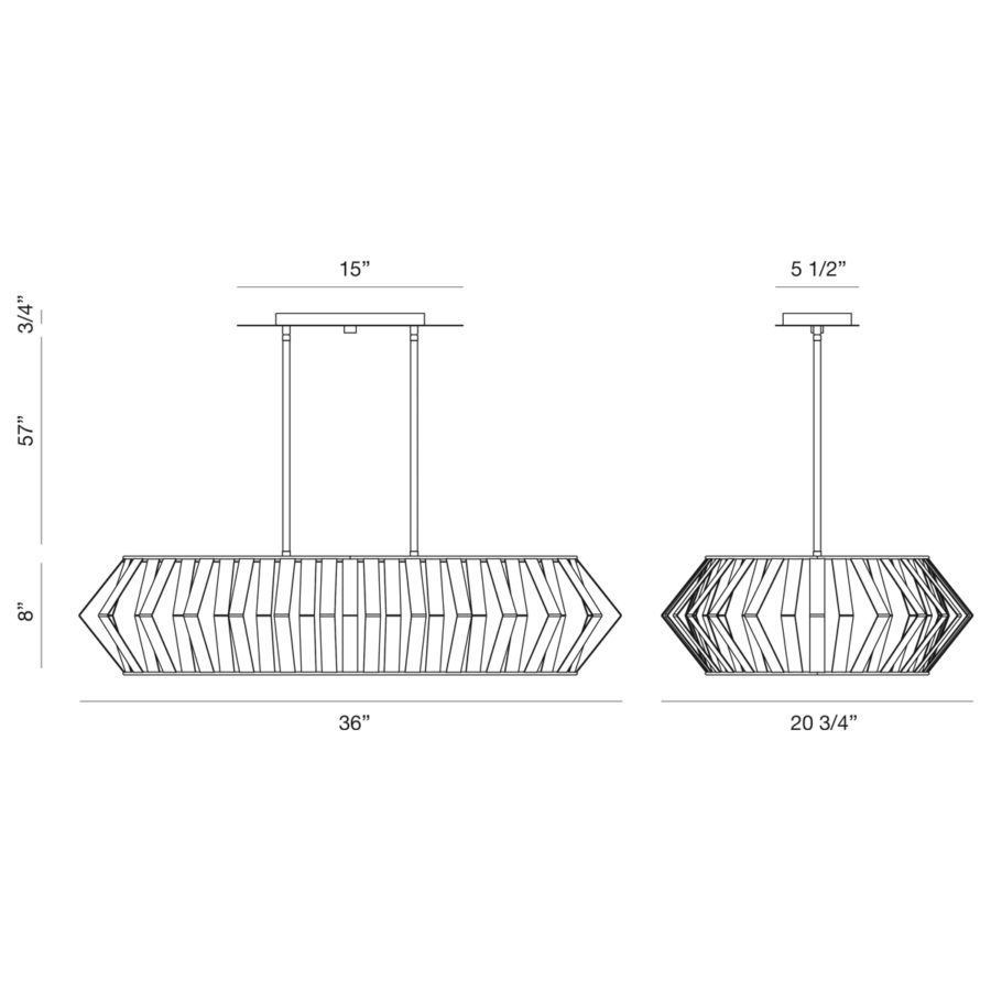 Eurofase Bevelo 6 Light Oval Chandelier - Image 6