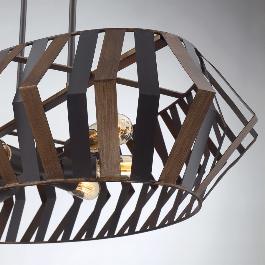 Eurofase Bevelo 6 Light Oval Chandelier - Image 3