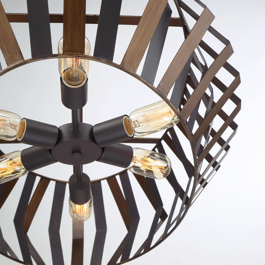 Eurofase Bevelo 6 Light Oval Chandelier - Image 4