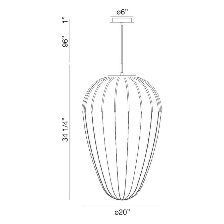 Eurofase Frusta 5LT LED Pendant Gold - Image 2