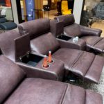 natuzzi editions giulivo c115 media sofa features cup holders and storage area