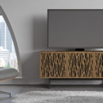 Elements 8777 Media Console Wheat Natural Walnut - Room View