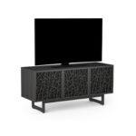 Elements Media Console 8777 BDI Ricochet Charcoal - side view with TV