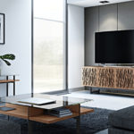 Elements 8779 Media Cabinet Wheat Natural Walnut - room view