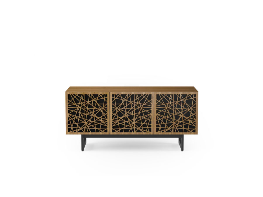 Elements Media Console 8777 BDI Ricochet Natural Walnut - front view