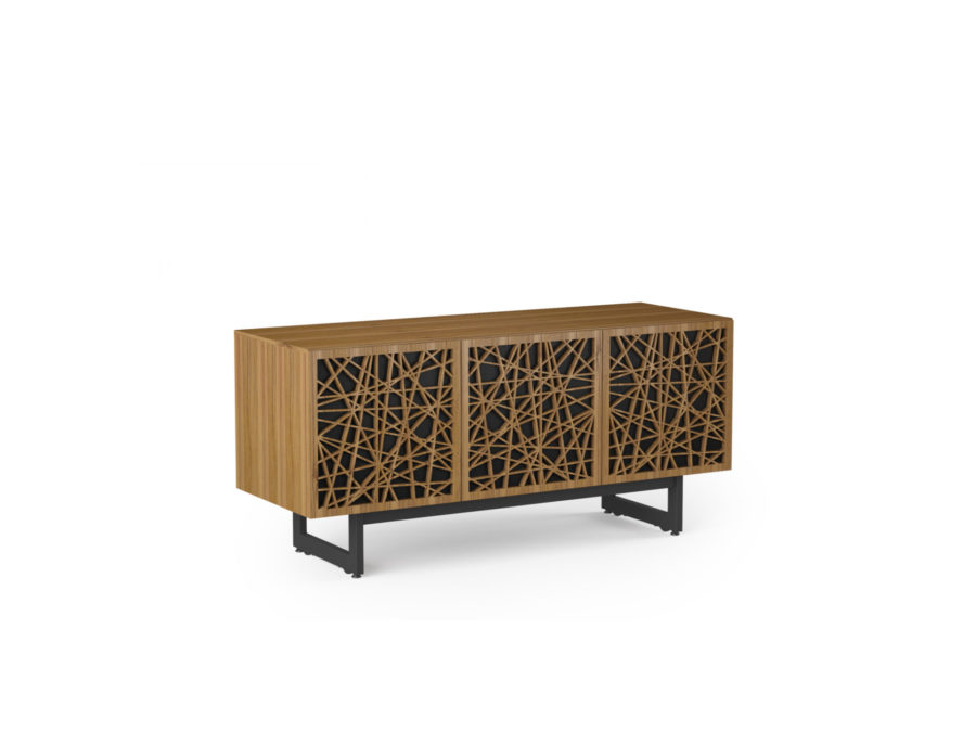 Elements Media Console 8777 BDI Ricochet Natural Walnut - side view