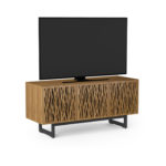 Elements 8777 Media Console Wheat Natural Walnut - side view with TV