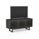 Elements 8777 Media Console Tempo Charcoal - side view with TV