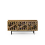 Elements 8777 Media Console Wheat Natural Walnut - front view
