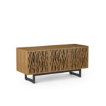 Elements 8777 Media Console Wheat Natural Walnut - side view