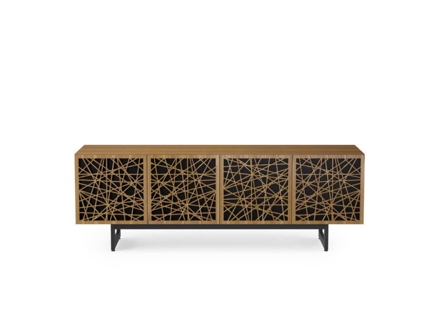 Elements 8779 Media Console Ricochet Natural Walnut - front view