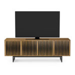 Elements 8779 Media Console Tempo Natural Walnut - front view with TV