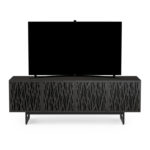 Elements 8779 Media Console Wheat Charcoal - front view with TV