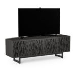 Elements 8779 Media Console Wheat Charcoal - side view with TV