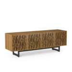 Elements 8779 Media Console Wheat Natural Walnut - side view