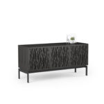 Elements Storage Console 8777 BDI Wheat Charcoal - side view with accessories