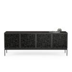 Elements 8779 Storage Console Ricochet Charcoal - front view with accessories