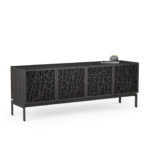 Elements 8779 Storage Console Ricochet Charcoal - side view with accessories