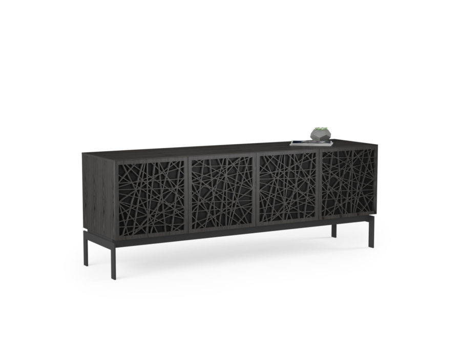 Elements 8779 Storage Console Ricochet Charcoal - side view with accessories