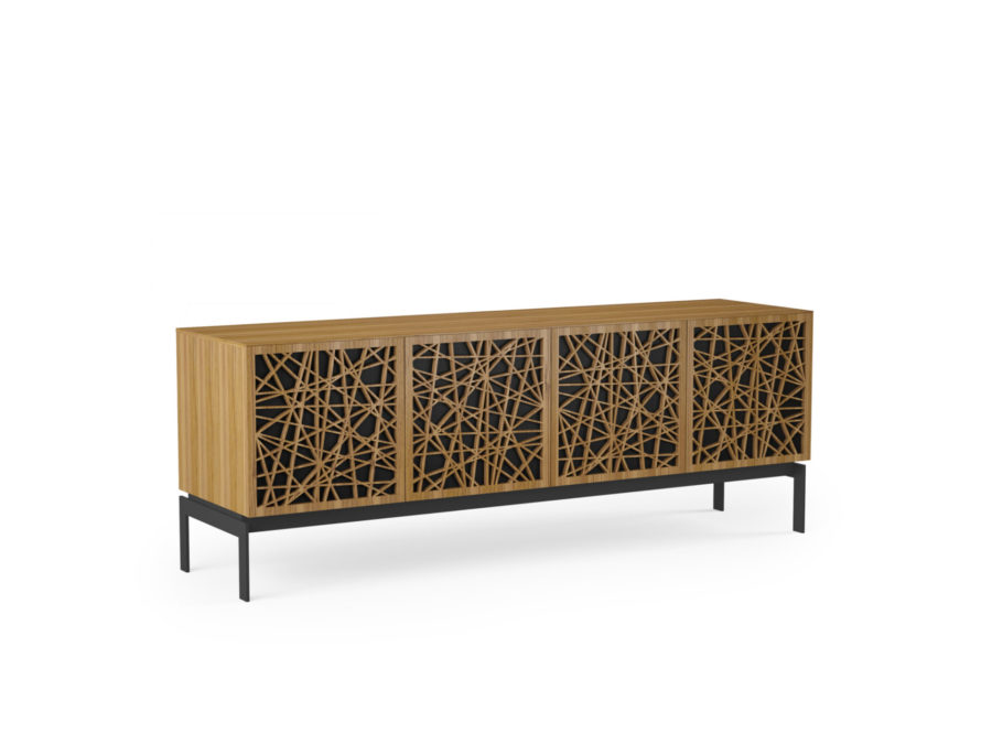 Elements 8779 Storage Console Ricochet Natural Walnut - side view