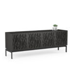 Elements 8779 Storage Console Wheat Charcoal - side view with accessories