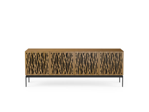Elements 8779 Storage Console Wheat Natural Walnut - front view