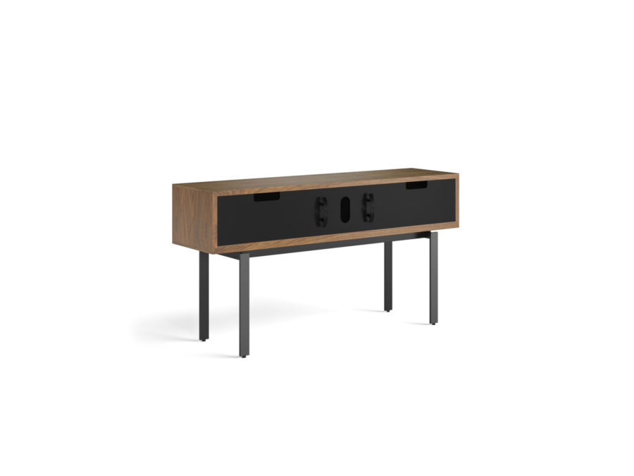 Interval 61 Media Console 7246 BDI Natural Walnut - rear view