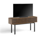 Interval 61 Media Console 7246 BDI Natural Walnut - side view with TV