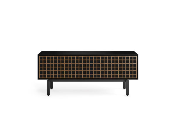 Interval 66 Media Cabinet 7247 BDI Ebonized Ash / Natural Walnut - front view