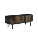 Interval 66 Media Cabinet 7247 BDI Ebonized Ash / Natural Walnut - side view