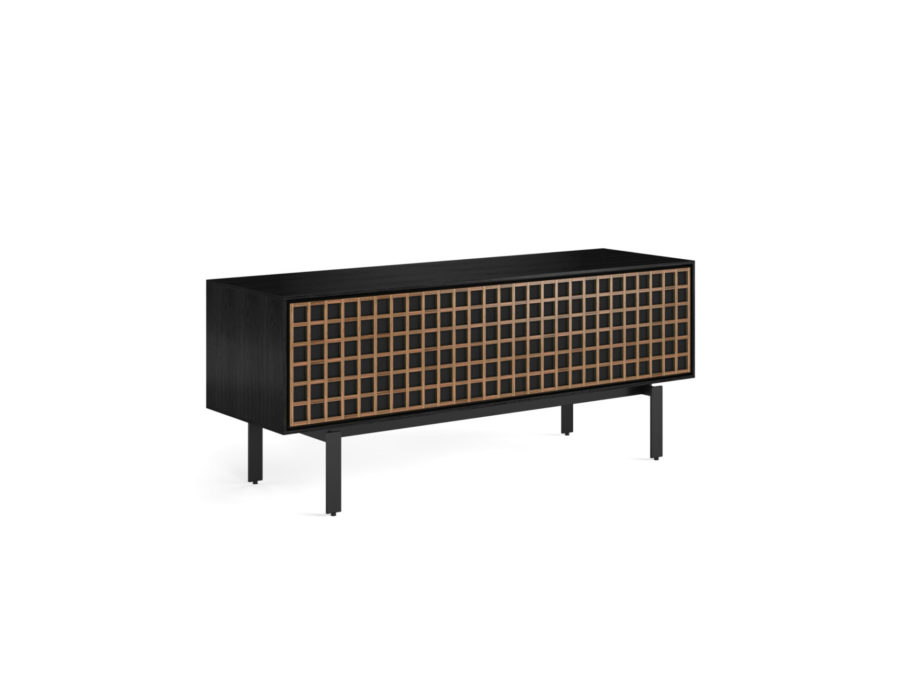 Interval 66 Media Cabinet 7247 BDI Ebonized Ash / Natural Walnut - side view