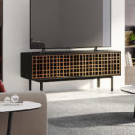 Interval 66 Media Cabinet 7247 BDI Ebonized Ash / Natural Walnut - room view