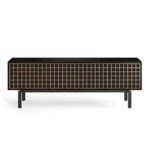 Interval 78 Media Console 7249 BDI Ebonized Ash / Natural Walnut - front view