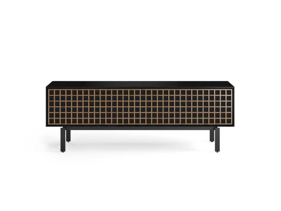 Interval 78 Media Console 7249 BDI Ebonized Ash / Natural Walnut - front view