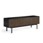 Interval 78 Media Console 7249 BDI Ebonized Ash / Natural Walnut - side view