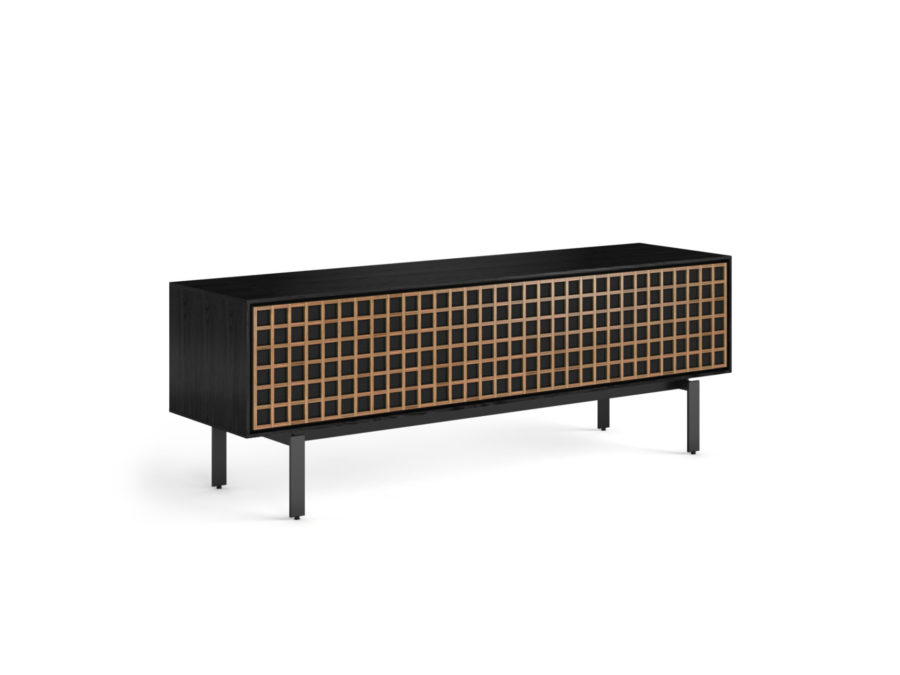 Interval 78 Media Console 7249 BDI Ebonized Ash / Natural Walnut - side view