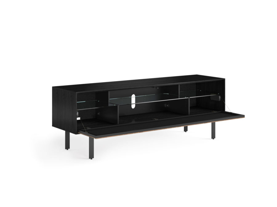 Interval 78 Media Console 7249 BDI Ebonized Ash / Natural Walnut - storage