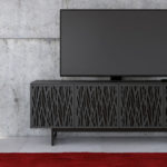 Elements 8779 Media Console Wheat Charcoal - room view
