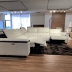 estro milano taylor IS531 sectional with recliners open showroom side view