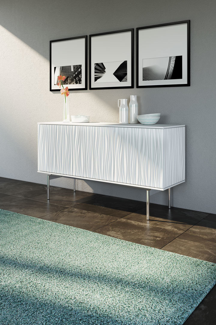 tanami triple credenza 7107 bdi storage console white features