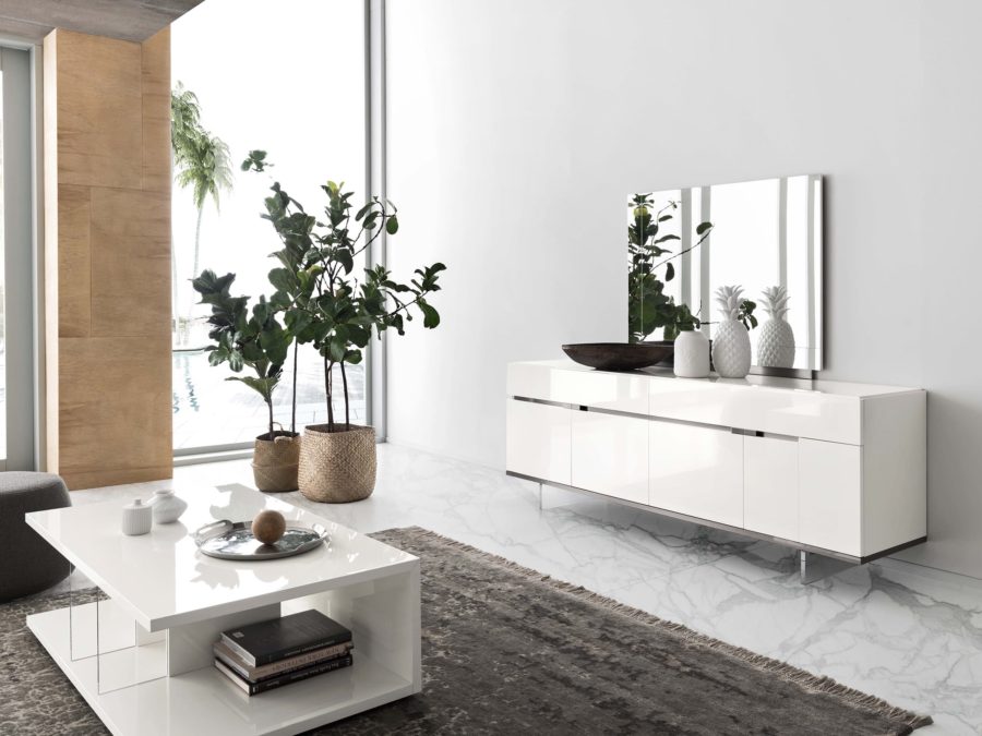 Alf Italia Artemide Mirror with sideboard - living room view