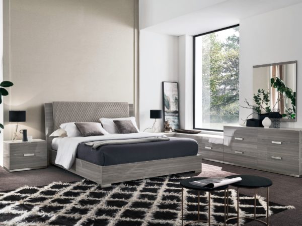 Alf Italia Iris CK Bed with upholstered headboard