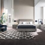 Alf Italia Iris CK Bed with upholstered headboard bedroom set