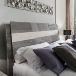 Alf Italia Iris CK Bed with wooden headboard